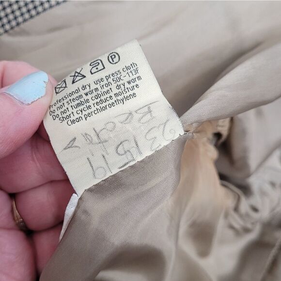 VINTAGE 90s Giorgio Armani blazer checkered plaid boxy oversized unisex 48/XL‎ - Picture 8 of 11